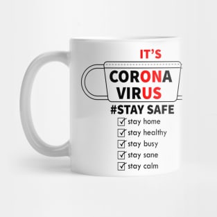 CORONA VIRUS - Checklist - IT'S ON US Mug